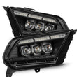 Load image into Gallery viewer, AlphaRex 10-12 Ford Mustang NOVA-Series LED Projector Headlights Blk w/Activ Light &amp; Seq.Sig /SB DRL - Main Product View