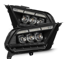 Load image into Gallery viewer, AlphaRex 10-12 Ford Mustang NOVA-Series LED Projector Headlights Blk w/Activ Light &amp; Seq.Sig /SB DRL - Main Product View