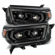 Load image into Gallery viewer, AlphaRex 10-13 Toyota 4Runner LUXX LED Proj Headlights Plank Style Alpha Black w/Seq Signal/DRL - Main Product View