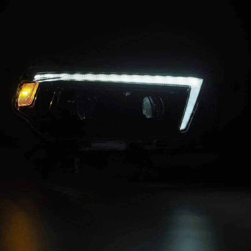 AlphaRex 10-13 Toyota 4Runner LUXX LED Proj Headlights Plank Style Alpha Black w/Seq Signal/DRL - Additional View 5