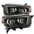 Load image into Gallery viewer, AlphaRex 10-13 Toyota 4Runner LUXX LED Proj Headlights Plank Style Black w/Seq Signal/DRL - Main Product View