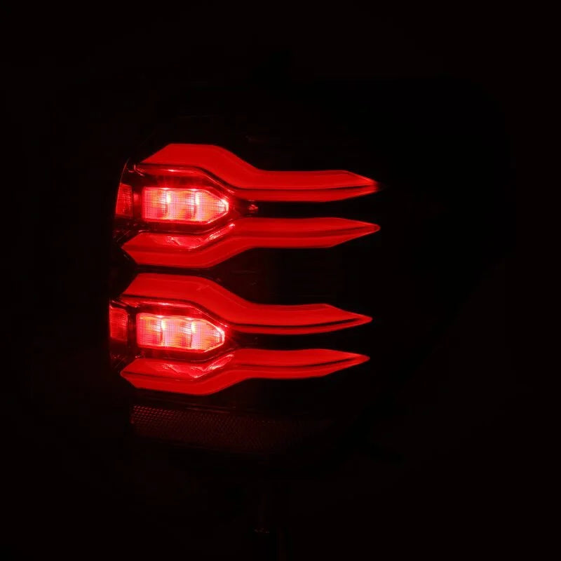 AlphaRex 10-21 Toyota 4Runner LUXX LED Taillights Alpha Blk w/Activ Light/Seq Signal - Side View