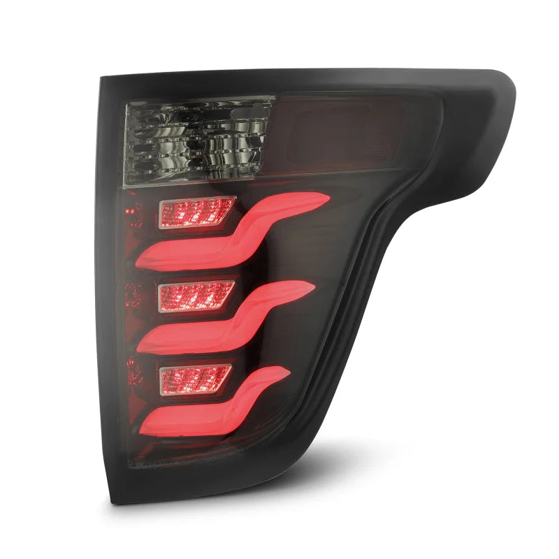 AlphaRex 11-15 Ford Explorer PRO-Series LED Tail Lights Jet Black - Installation View