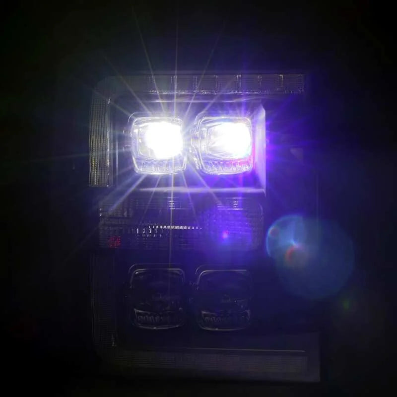 AlphaRex 11-16 Ford F-350 SD NOVA LED Proj Headlights Plank Style Alpha Blk w/Activ Light/Seq Signal - Additional View 5