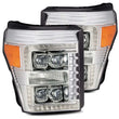 Load image into Gallery viewer, AlphaRex 11-16 Ford F-350 SD NOVA LED Proj Headlights Plank Style Chrm w/Activ Light/Seq Signal - Main Product View