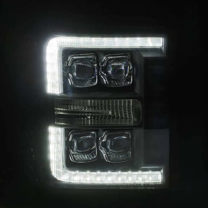 AlphaRex 11-16 Ford F-350 SD NOVA LED Proj Headlights Plank Style Chrm w/Activ Light/Seq Signal - Additional View 7