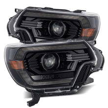 Load image into Gallery viewer, AlphaRex 12-15 Toyota Tacoma PRO-Series Projector Headlights Plank Style Alpha Black w/DRL - Main Product View