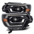 Load image into Gallery viewer, AlphaRex 12-15 Toyota Tacoma PRO-Series Projector Headlights Plank Style Black w/DRL - Main Product View