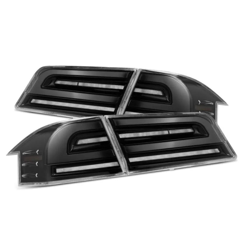 AlphaRex 12-21 Tesla Model S LUXX-Series LED Tail Lights - Alpha-Black - Main Product View