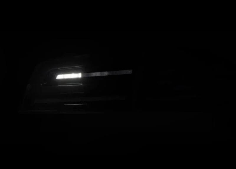 AlphaRex 12-21 Tesla Model S LUXX-Series LED Tail Lights - Alpha-Black - Back View