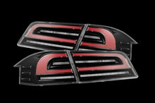 Load image into Gallery viewer, AlphaRex 12-21 Tesla Model S LUXX-Series LED Tail Lights - Black/Red - Main Product View