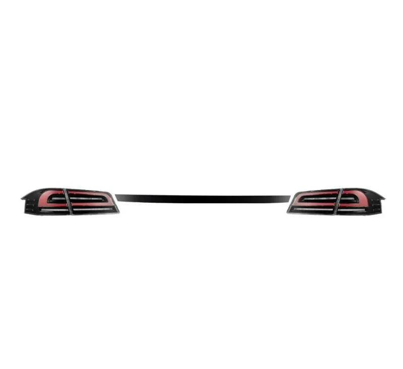 AlphaRex 12-21 Tesla Model S LUXX-Series LED Tail Lights - Black/Red - Additional View 5