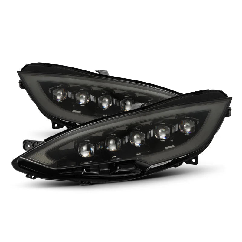 AlphaRex 12-21 Tesla Model S NOVA LED Proj Headlights Alpha-Black w/Actv Light & Seq.Sig / SB DRL - Main Product View