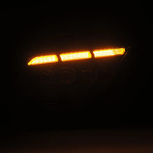 Load image into Gallery viewer, AlphaRex 13-14 Ford Mustang NOVA LED Proj Headlights Alpha-Blk w/Actv Light &amp; Seq.Sig / SB DRL - Back View