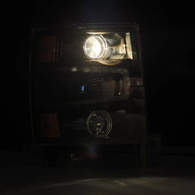 Load image into Gallery viewer, AlphaRex 14-15 Chevy 1500 PRO-Series Projector Headlights Black w/ Sequential Signal &amp;  DRL - Installation View