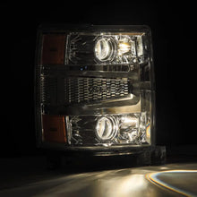 Load image into Gallery viewer, AlphaRex 14-15 Chevy 1500 PRO-Series Projector Headlights Chrome w/Sequential Signal &amp;  DRL - Additional View 5