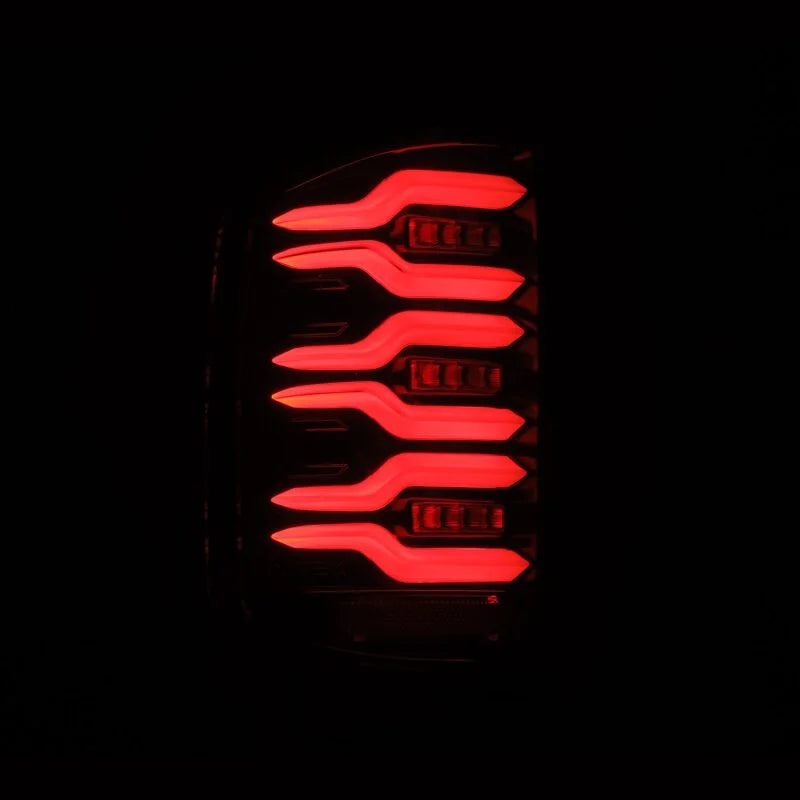 AlphaRex 14-18 Chevy Silverado 1500 Luxx-Series LED Tail Lights Alpha-Black w/Activ Light/Seq Signal - Additional View 8