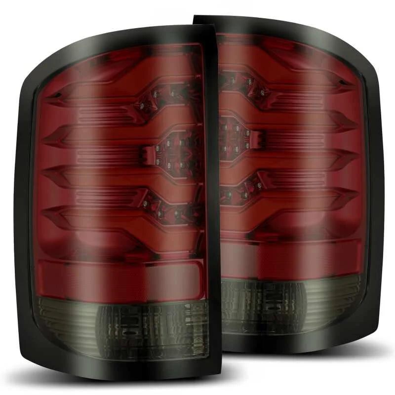 AlphaRex 14-18 GMC Sierra 1500 PRO-Series LED Tail Lights Red Smoke - Main Product View