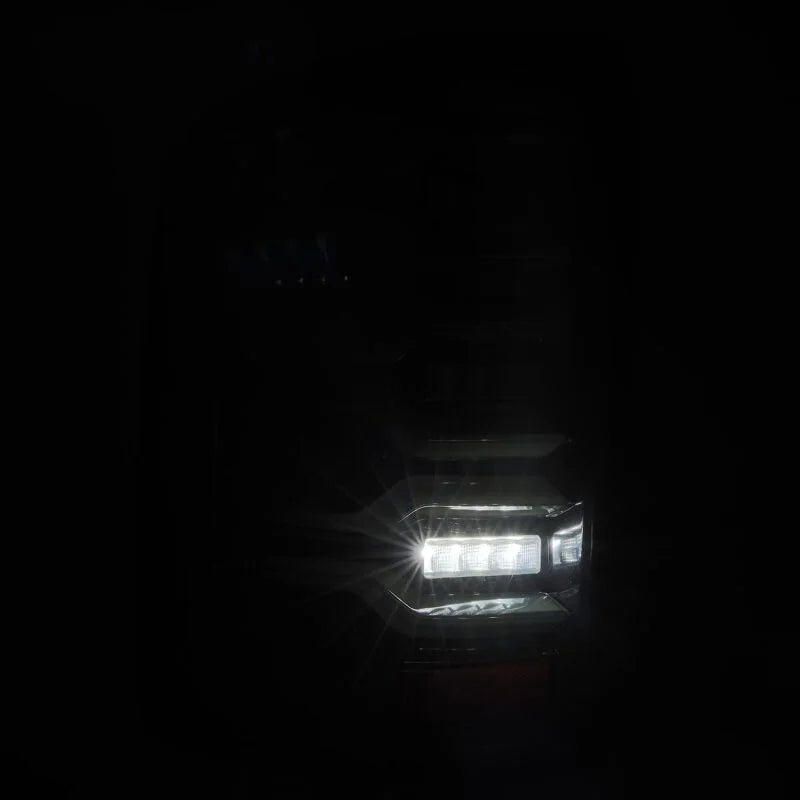 AlphaRex 14-18 GMC Sierra 1500/2500HD/3500HD LUXX-Series LED Tail Lights Alpha-Blk Actv Lgt Seq. Sig - Additional View 5