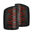 Load image into Gallery viewer, AlphaRex 14-18 GMC Sierra 1500/2500HD/3500HD LUXX-Series LED Tail Lights Blk/Red w/Actv Lgt Seq. Sig - Main Product View