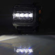 Load image into Gallery viewer, AlphaRex 14-18 GMC Sierra NOVA LED Proj Headlights Plank Style Black w/Activ Light/Seq Signal/DRL - Additional View 6