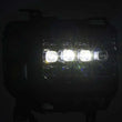 Load image into Gallery viewer, AlphaRex 14-18 GMC Sierra NOVA LED Proj Headlights Plnk Style Alpha Blk w/Activ Light/Seq Signal/DRL - Back View