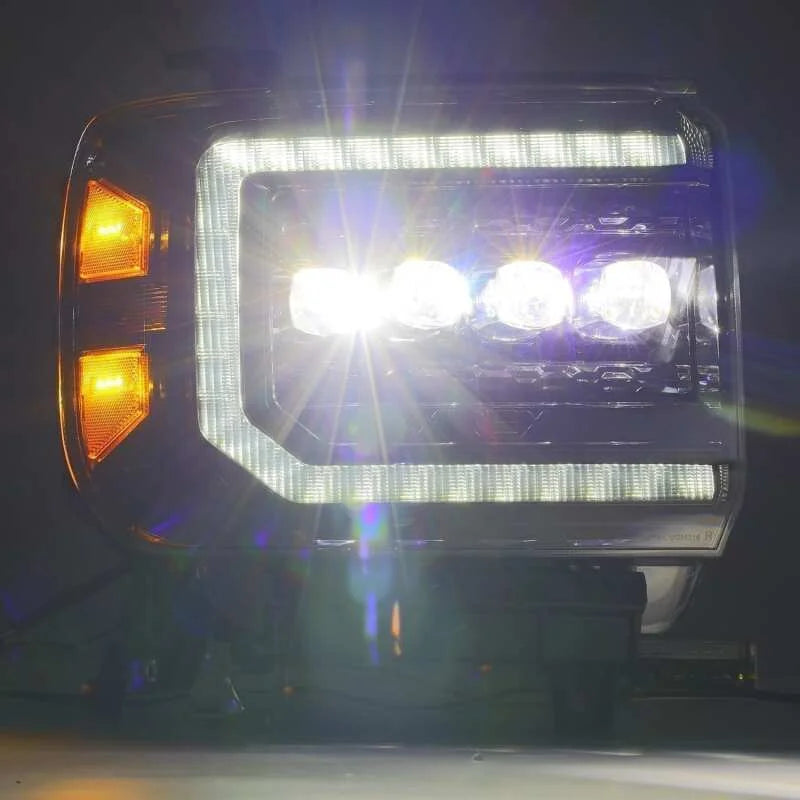 AlphaRex 14-18 GMC Sierra NOVA LED Proj Headlights Plnk Style Alpha Blk w/Activ Light/Seq Signal/DRL - Additional View 5