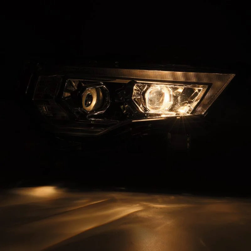 AlphaRex 14-20 Toyota 4Runner PRO-Series LED Proj Headlights Alpha-Black w/Sequential Signal/DRL - Side View
