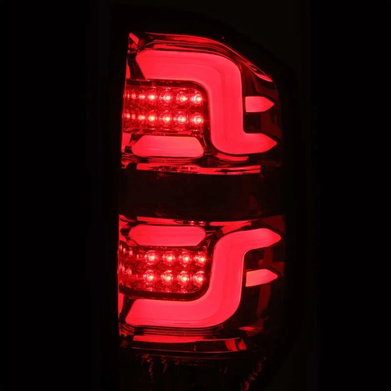 AlphaRex 14-20 Toyota Tundra PRO-Series LED Tail Lights Red Smoke - Back View