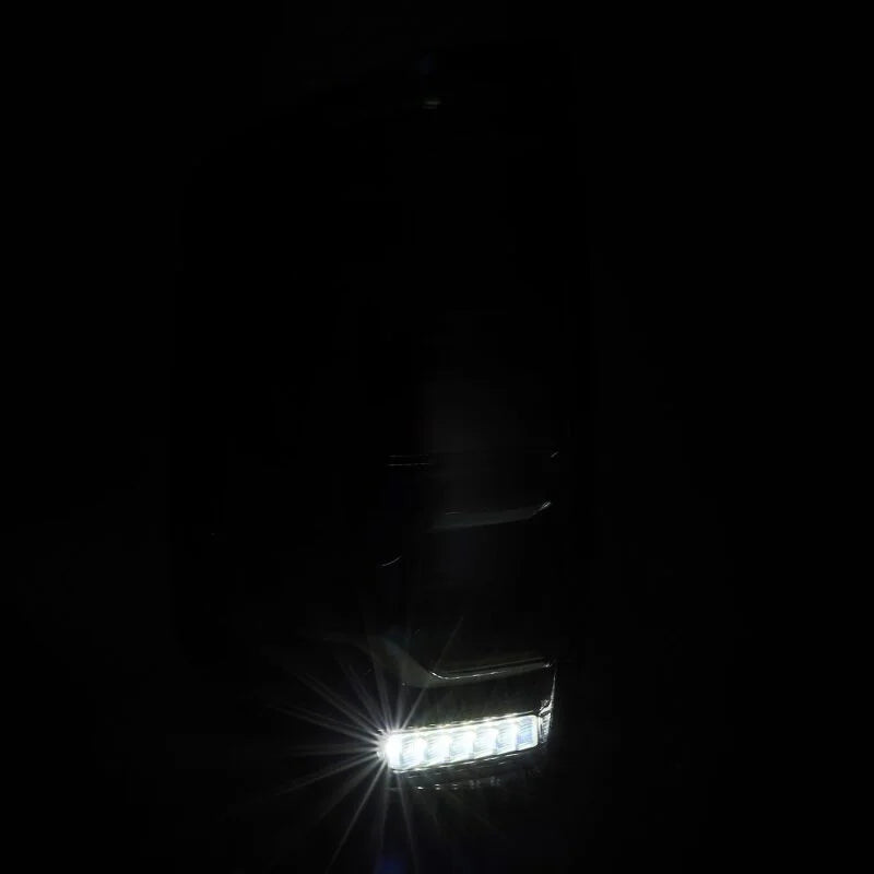 AlphaRex 14-21 Toyota Tundra LUXX LED Taillights Blk w/Activ Light/Seq Signal - Back View