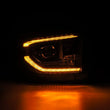 Load image into Gallery viewer, AlphaRex 14-21 Toyota Tundra LUXX-Series LED Proj Headlights Blk w/Actv Light &amp; Seq. Sig + DRL - Side View