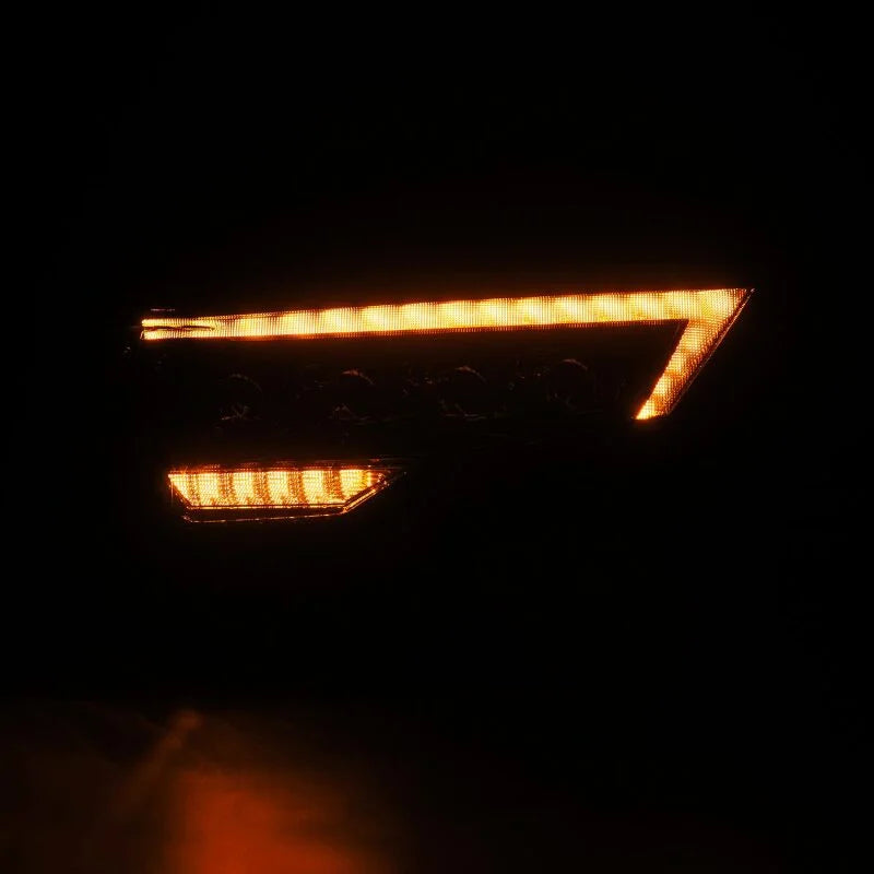 AlphaRex 14-22 Toyota 4Runner (2021 Req. Conv) NOVA LED Proj HL Alpha-Blk Actv Lgt Seq. Sig + SB DRL - Installation View