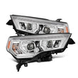 Load image into Gallery viewer, AlphaRex 14-22 Toyota 4Runner LUXX-Series LED Proj Headlights Chrome w/Actv Light &amp; Seq. Sig + DRL - Main Product View