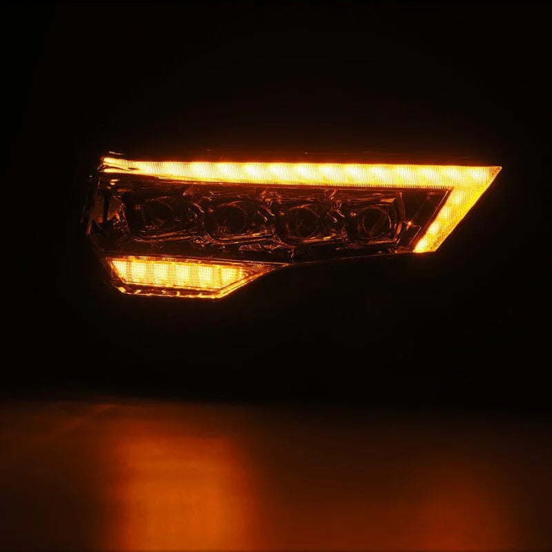 AlphaRex 14-22 Toyota 4Runner NOVA LED Proj Headlights Chrome w/ Activ Light/Seq Signal/DRL - Side View