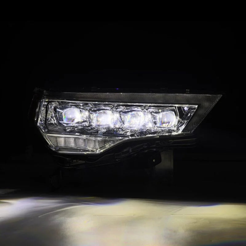 AlphaRex 14-22 Toyota 4Runner NOVA LED Proj Headlights Chrome w/ Activ Light/Seq Signal/DRL - Installation View
