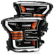 Load image into Gallery viewer, AlphaRex 15-17 Ford F-150 LUXX LED Projector Headlights Plank Style Alpha Blk w/Activ Light/DRL - Main Product View