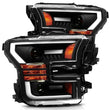 Load image into Gallery viewer, AlphaRex 15-17 Ford F-150 PRO-Series Projector Headlights Plank Style Black w/Activ Light/Seq Signal - Main Product View