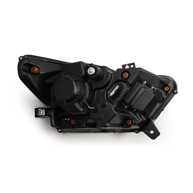 AlphaRex 15-17 Ford Mustang NOVA LED Proj HL Alpha-Black w/Activ Light/Seq. Signal + Switchback DRL - Side View
