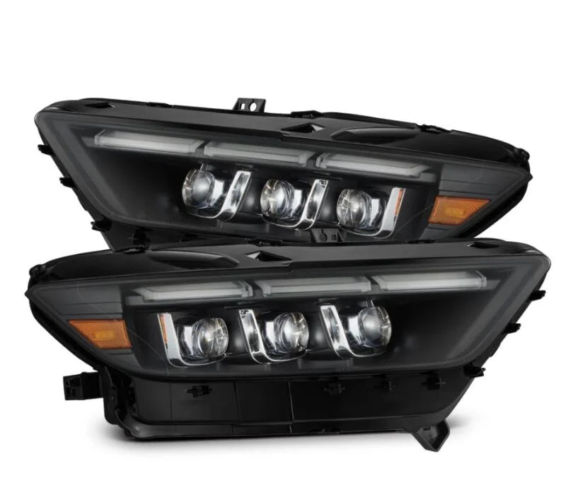AlphaRex 15-17 Ford Mustang NOVA LED Proj Headlights Black w/Activ Light/Seq Signal/Switch DRL - Main Product View
