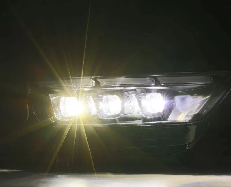 AlphaRex 15-17 Ford Mustang NOVA LED Proj Headlights Black w/Activ Light/Seq Signal/Switch DRL - Installation View