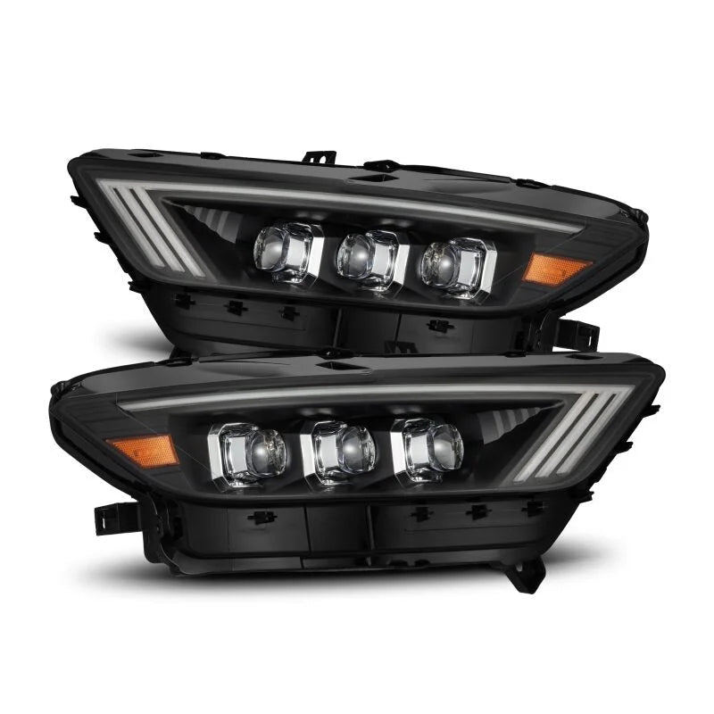 AlphaRex 15-17 Ford Mustang NOVA Series LED Projector Headlights Blk - Main Product View
