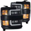 Load image into Gallery viewer, AlphaRex 15-18 Chevy 2500HD NOVA LED Proj Headlight Plank Style Jet Blk w/Activ Light/Seq Signal/DRL - Main Product View