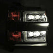 Load image into Gallery viewer, AlphaRex 15-18 Chevy 2500HD NOVA LED Proj Headlights Plank Style Black w/Activ Light/Seq Signal/DRL - Installation View