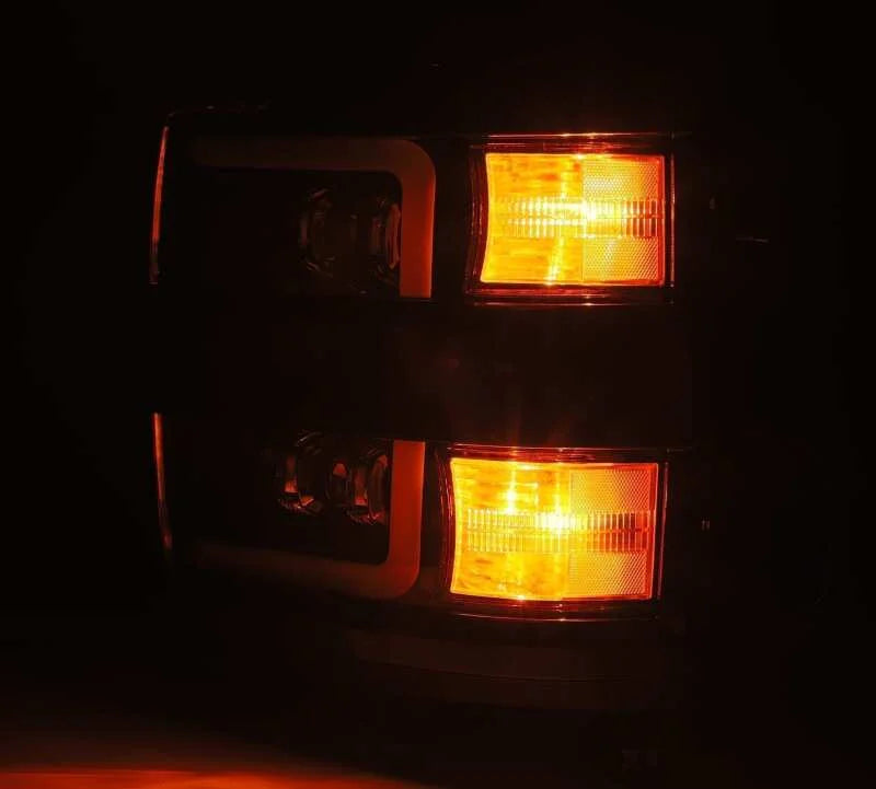 AlphaRex 15-18 Chevy 2500HD NOVA LED Proj Headlights Plank Style Black w/Activ Light/Seq Signal/DRL - Additional View 6