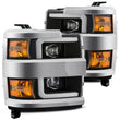 Load image into Gallery viewer, AlphaRex 15-19 Chevy 2500HD PRO-Series Proj Headlights Plank Style Blk w/Activ Light/Seq Signal/DRL - Back View