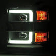 Load image into Gallery viewer, AlphaRex 15-19 Chevy Silverado 2500/3500 LUXX-Series Proj. Headlights Chrome w/Actv SeqSig &amp; DRL - Side View