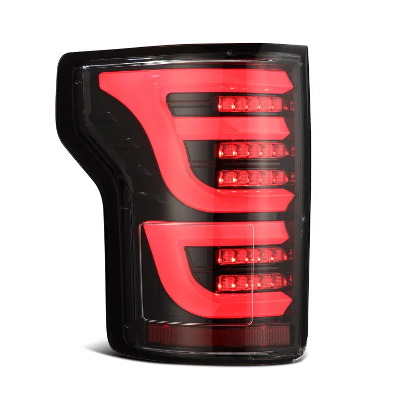 AlphaRex 15-20 Ford F150 Luxx-Series LED Tail Lights Alpha-Black - Installation View