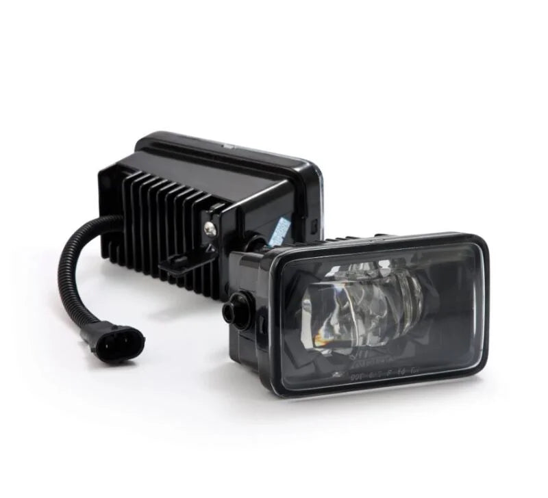 AlphaRex 15-20 Ford F150/17-22 Super Duty DoubleTap Dual Color LED Projector Fog Lights - Side View