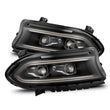 Load image into Gallery viewer, AlphaRex 15-23 Dodge Charger LUXX-Series LED Proj Headlights Black w/Activtn Lgt &amp; Seq.Sig / SB DRL - Main Product View
