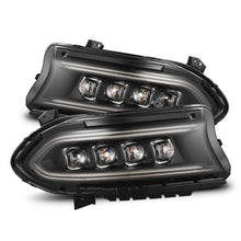 Load image into Gallery viewer, AlphaRex 15-23 Dodge Charger NOVA-Series LED Proj Headlights Blk w/Activtn Light &amp; Seq.Sig / SB DRL - Main Product View